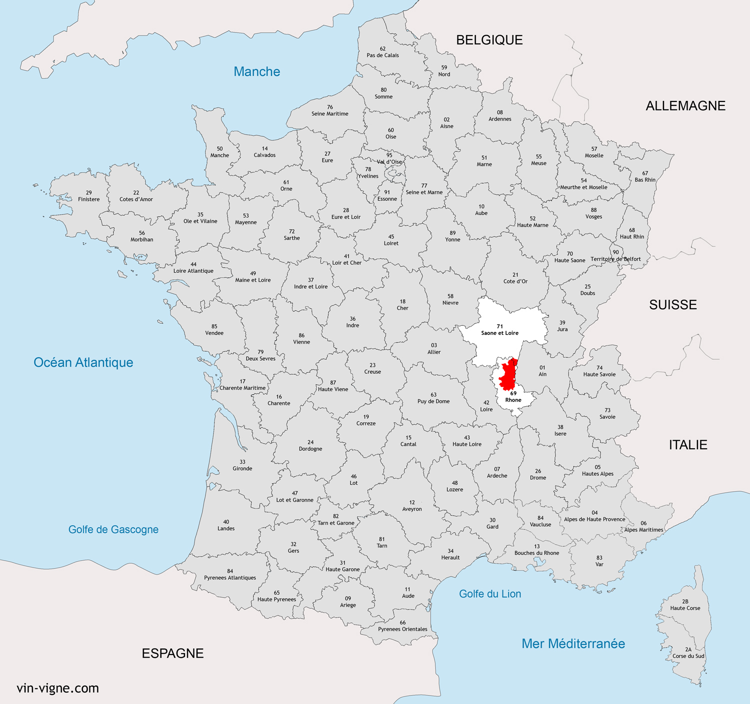 Vignoble de France - Liste des vignobles français 